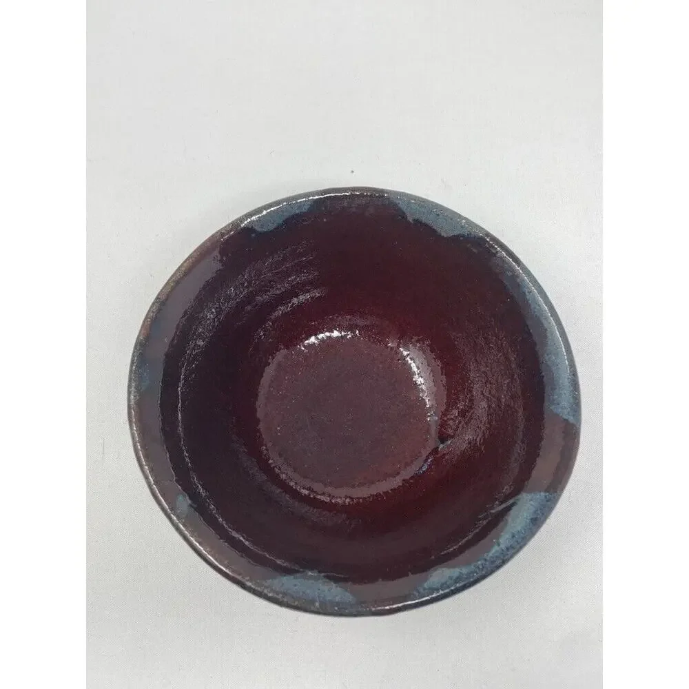 Hand Thrown Pottery Bowl Dark Cereal Soup‎